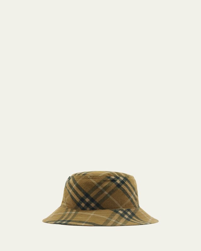 Twill Check-Print Bucket Hat